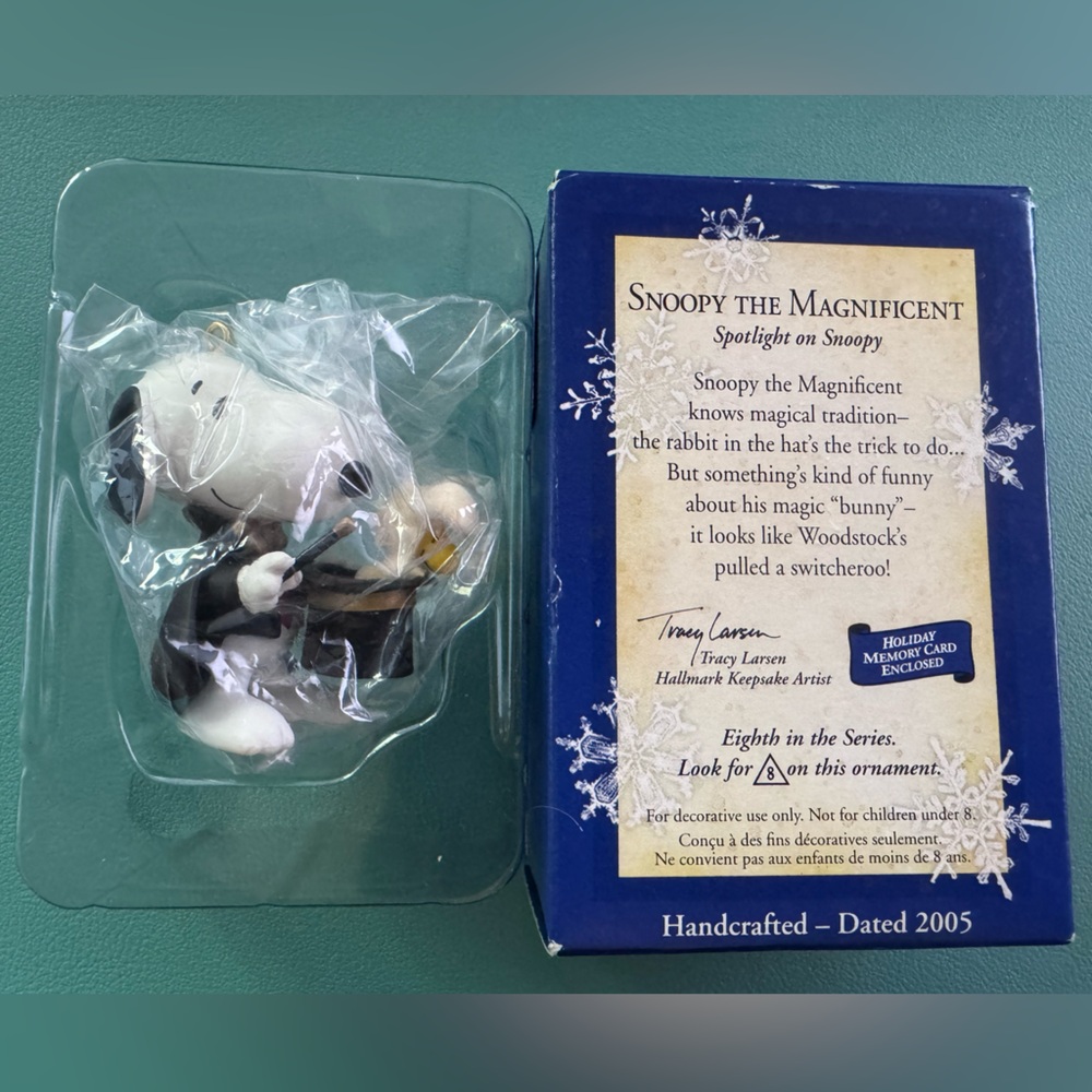 Hallmark Snoopy the Magician Ornament - Black and White - Picture 2 of 2